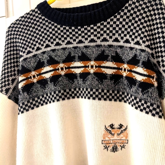 Badge Para Shooting Vintage Retro Sweater - Picture 3 of 4